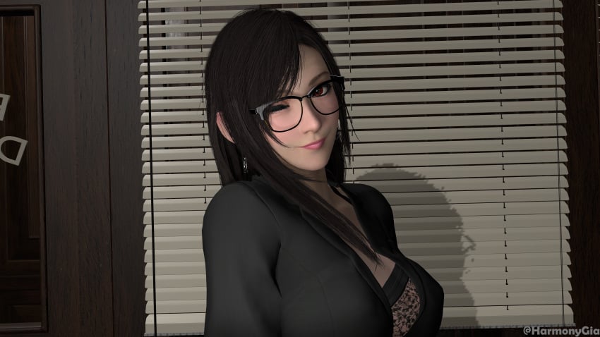 3d asian asian_female asian_girl final_fantasy final_fantasy_vii final_fantasy_vii_remake office office_lady pic tifa_lockhart tifa_lockhart_(cosplay)