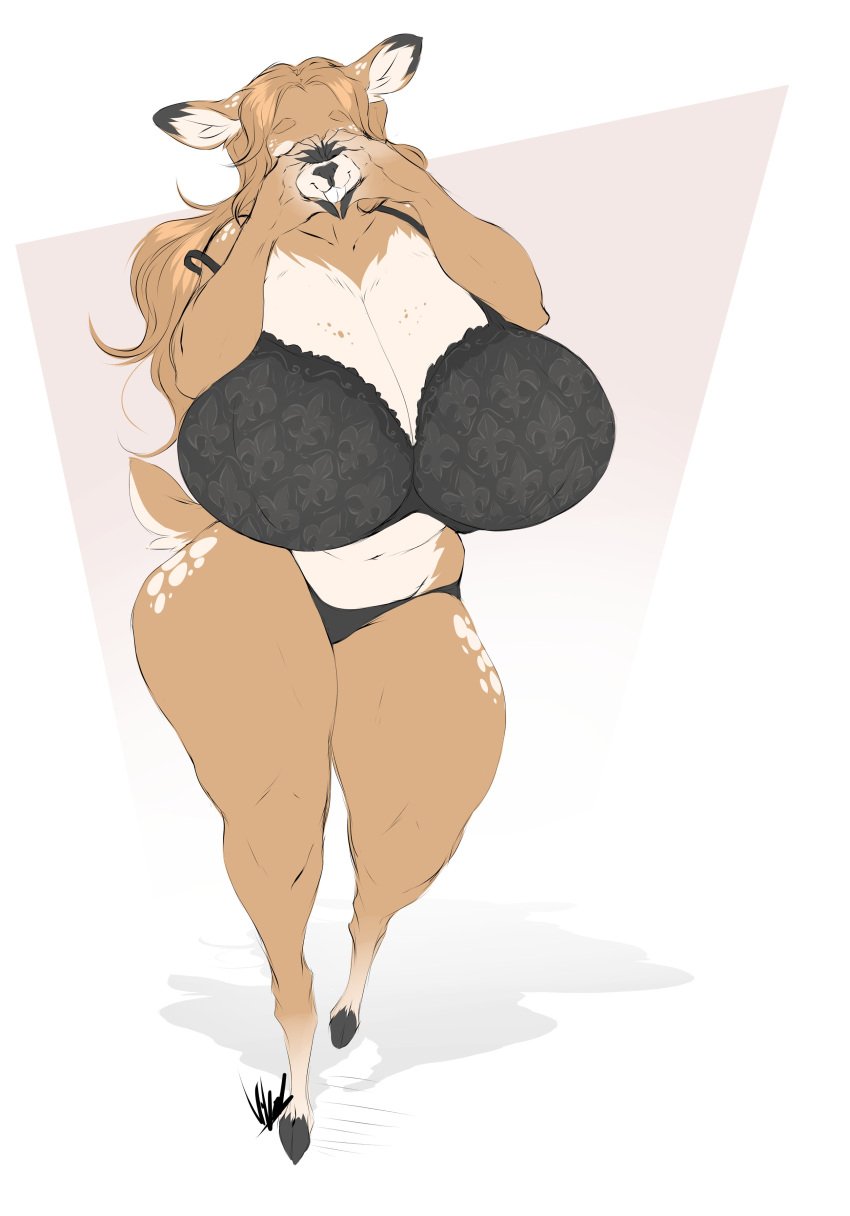 big_breasts breasts cleavage dullvivid female fiona_fawnbags_(dullvivid) furry huge_breasts tagme thick_thighs wide_hips