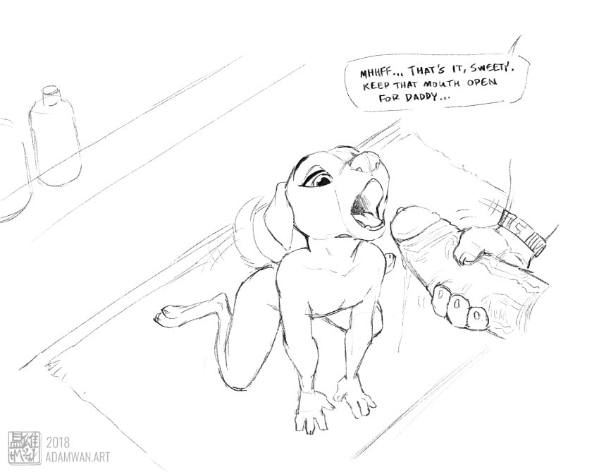 2018 adam_wan dog_girl doodle penis sketch zaush