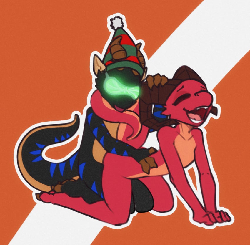black_body black_scales blissful brown_horn dep doggy_style duo elf_costume elf_hat female from_behind_position hi_res horn humanoid_pointy_ears hypnosis hypnotic_visor jex_the_kobold kobold male male/female mind_control nyx_(zylix) penetration penile penile_penetration penis penis_in_pussy pointy_ears red_body red_scales scales scalie sex tail tail_around_neck tail_coil vaginal_penetration