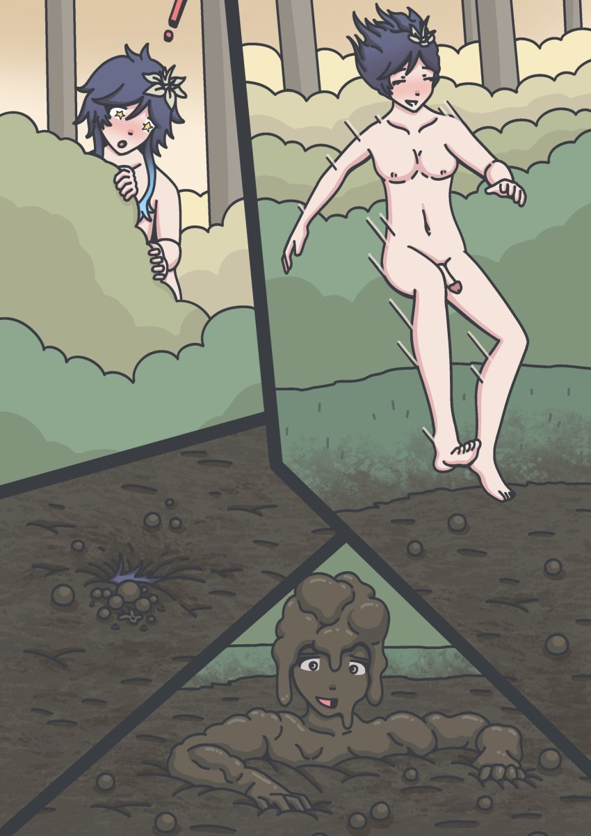 1boy completely_covered_in_mud completely_naked completely_nude covered_in_mud dirty dirty_boy male male_only mud muddy naked nude oc original original_character penis tagme