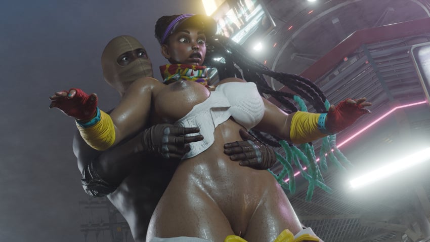 1boy 1girls 3d female female_focus kimberly_jackson lacoux3d male sex street_fighter street_fighter_6 tagme
