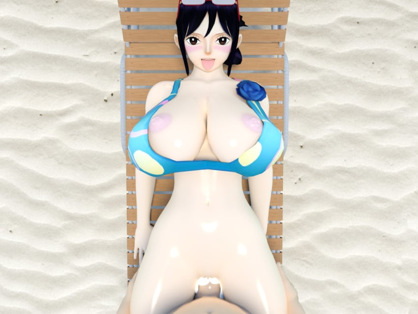 3d beach big_breasts blush cum cum_in_pussy female male novacorporation one_piece tashigi