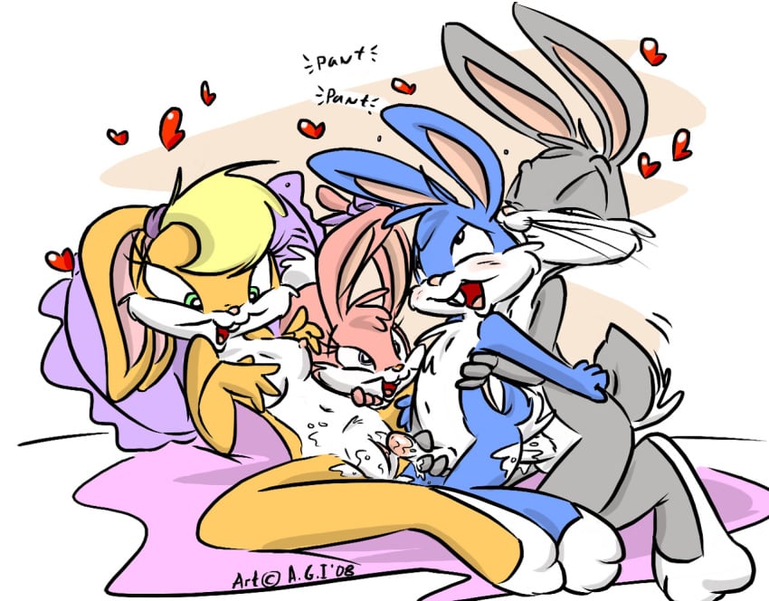 2008 a.g.i. anthro babs_bunny bisexual bugs_bunny buster_bunny female fur furry furry_only lola_bunny looney_tunes male no_humans rabbit smooth_fur tiny_toon_adventures uncensored yaoi