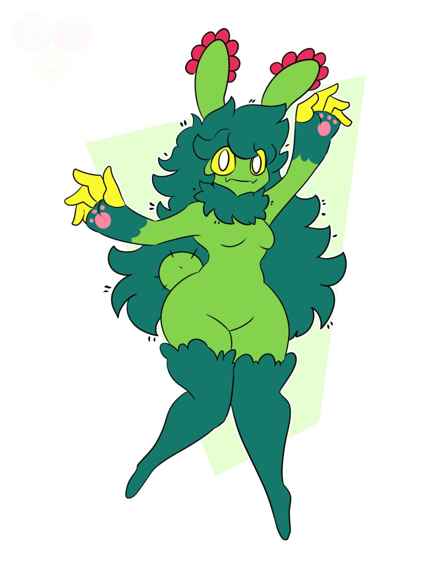 breasts female hambor12 maractus plantie pokémon_(species) pokemon pokemon_(species) tagme thick_thighs wide_hips