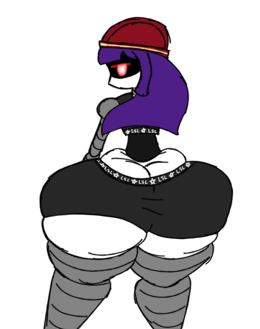 actualbeef ass_focus breastless butt_crack casual casual_nudity clothed doll_(murder_drones) dumptruck_ass female female_only huge_ass hyper hyper_ass murder_drones png robot robot_girl sideass sportswear teasing