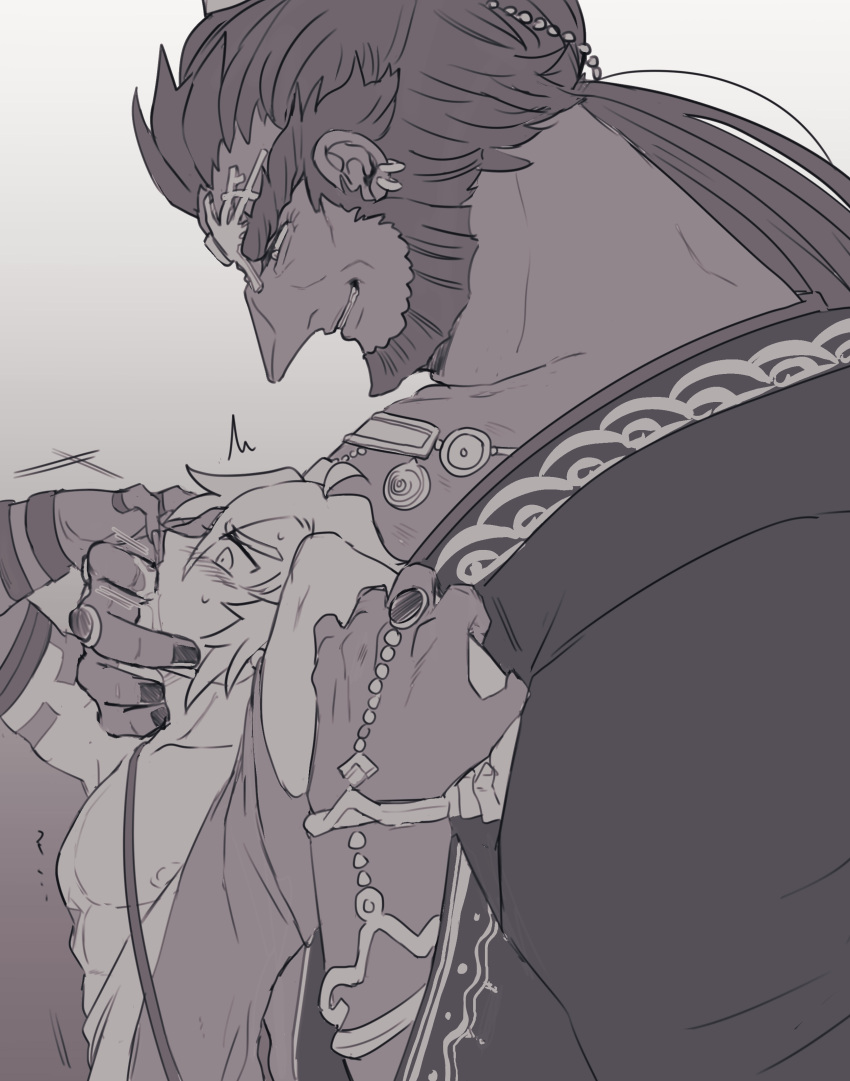 ganondorf ganondorf_(tears_of_the_kingdom) gay link link_(tears_of_the_kingdom) size_difference tears_of_the_kingdom the_legend_of_zelda yaoi ysk