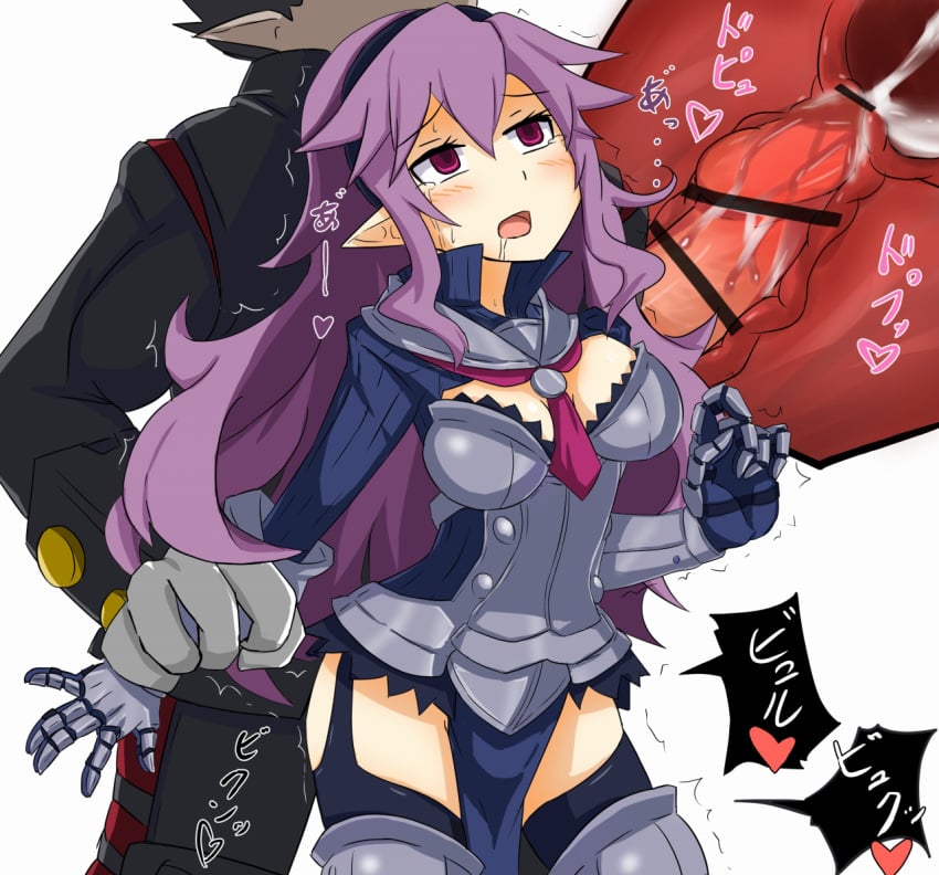 1girls arm_grab armor_knight_(disgaea) blush breasts clothed_sex clothing cross_section cum cum_in_pussy cum_in_uterus cum_inside disgaea disgaea_3 disgaea_d2 female franberyll from_behind long_hair male male_armor_knight nippon_ichi_software open_mouth penetration penis pussy sex spread_legs tears uterus vaginal_penetration wide_hips x-ray