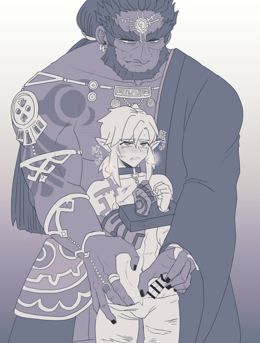 ganondorf ganondorf_(tears_of_the_kingdom) gay link link_(tears_of_the_kingdom) questionable_consent size_difference tears_of_the_kingdom the_legend_of_zelda yaoi ysk