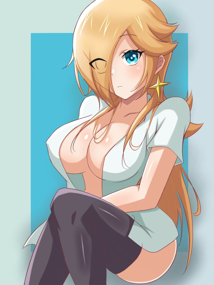 blonde_hair blue_eyes breasts female female_only mario_(series) nintendo princess_rosalina solo super_mario_galaxy tagme yassrosalina