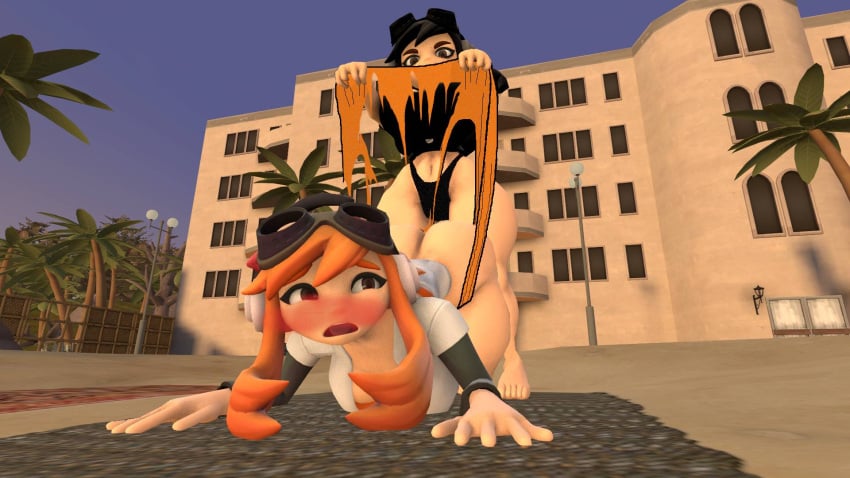 3d beach big_ass black_hair brown_eyes bullying embarrassed_female emo emo_girl female_only freckles_on_face garry's_mod ginger_hair gmod human_meggy humiliated_female humiliation meggy_spletzer neggy_(oc) pantsless_female panty_pull ripping_undies ripping_wedgie smg4 thick_ass underwear_pull wedgie