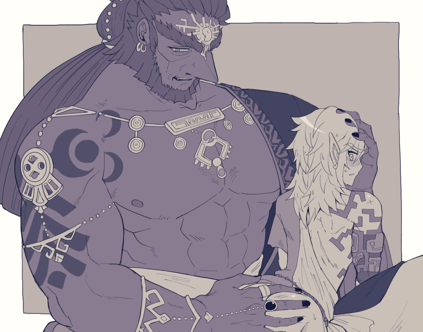 ganondorf ganondorf_(tears_of_the_kingdom) gay link link_(tears_of_the_kingdom) size_difference tears_of_the_kingdom the_legend_of_zelda yaoi ysk