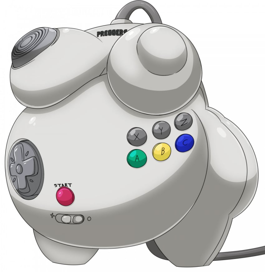 big chubby controller curvy disproportional game_controller humanoid_breasts humanoid_genitalia humanoid_robot hyper_ass hyper_belly hyper_breasts hyper_pregnancy inanimate inanimate_object kingfurryjion kingjion pregnant round_belly sega sega_saturn tagme what