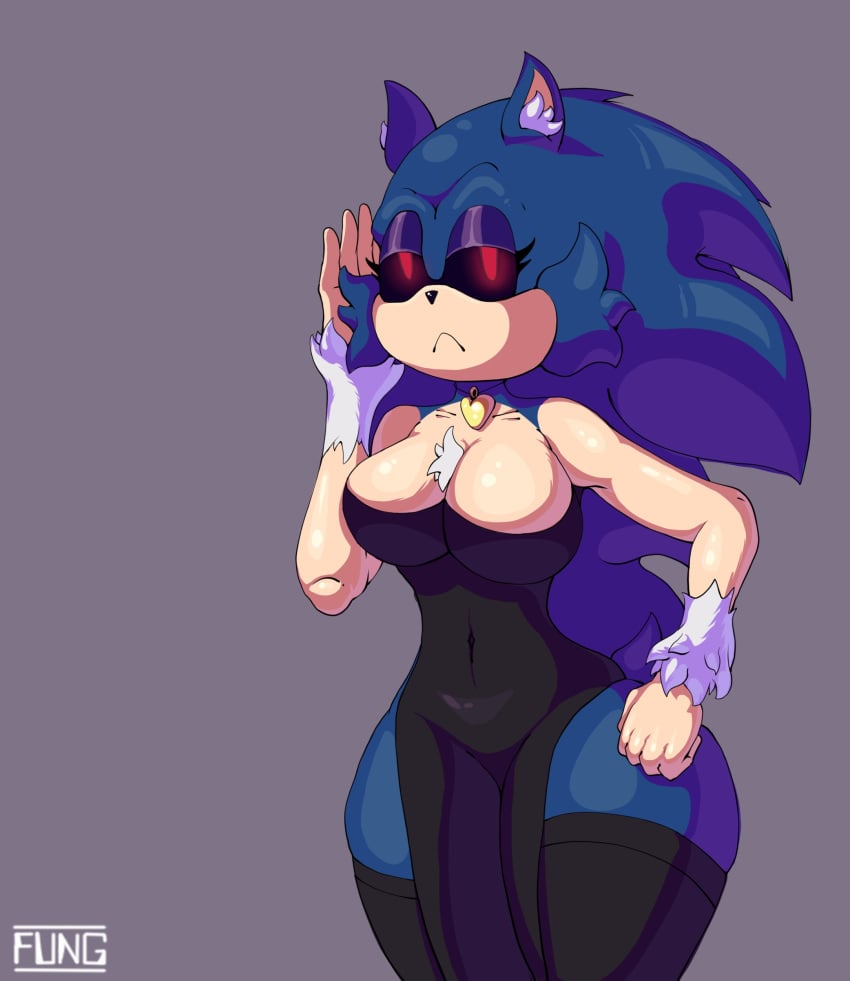 big_ass big_breasts clothed dress female female_focus female_only fung_enoki fur furry furry_only hedgehog hedgehog_girl sonic.exe sonic.exe_(character) sonic.exe_(series) sonic_(series) sonic_the_hedgehog_(series)