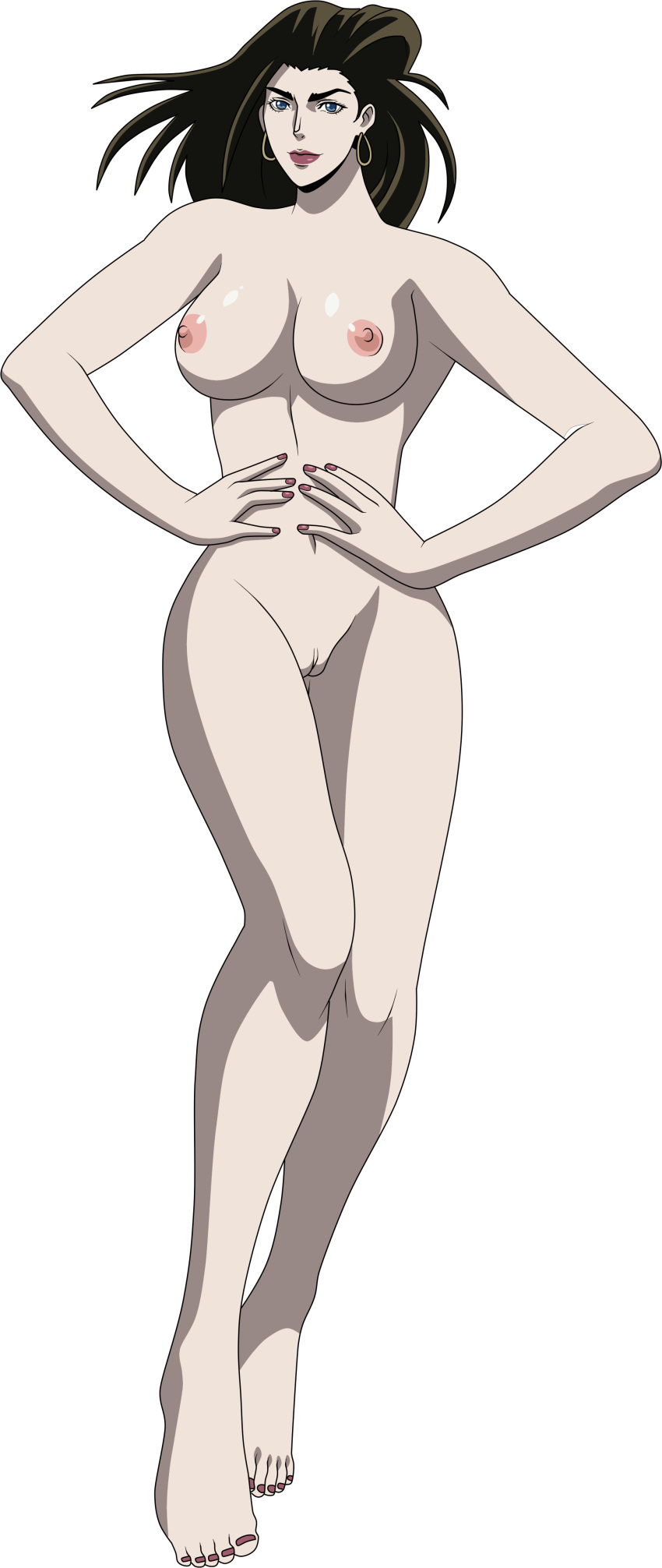 battle_tendency breasts female jojo's_bizarre_adventure lionprideart lisa_lisa milf nude nude_female pussy transparent_background