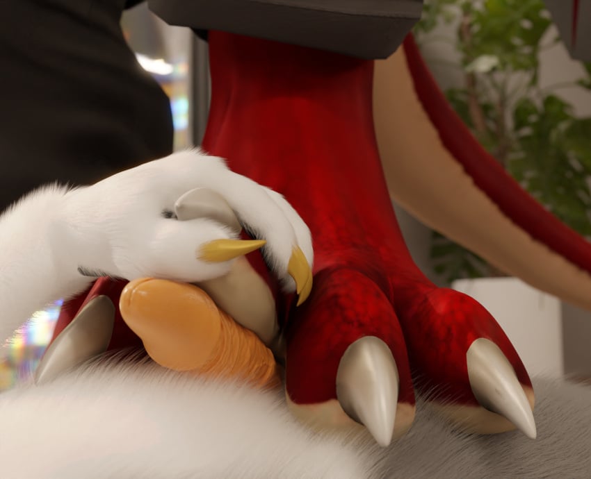 dick dragon feet feet indoors kite paw pawjob pinned razark sergal step toe