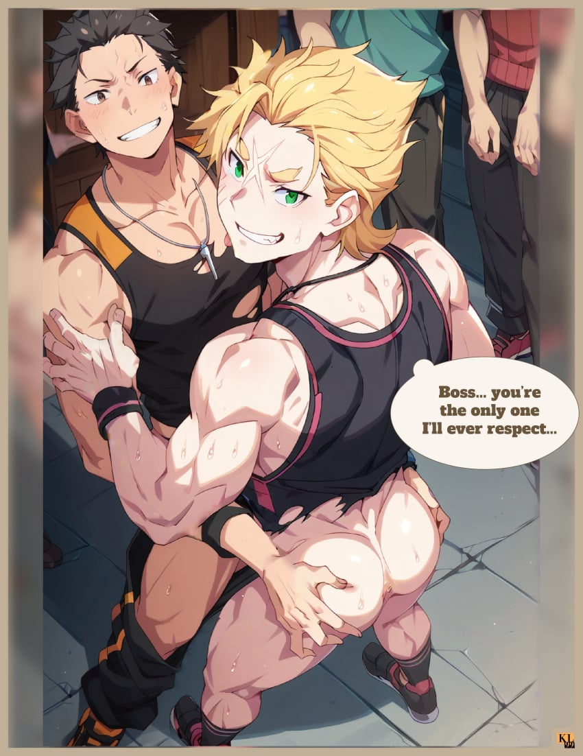 anime bara garfiel_tinsel gay hentai kl_99 male male/male male_only muscle nsfw re:zero_kara_hajimeru_isekai_seikatsu sex yaoi