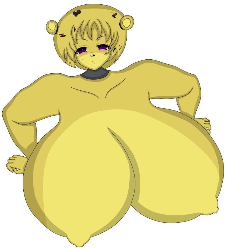 arms bear big_breasts black_nose blush blush blushing_at_viewer blushing_female breasts cwacky3 erected erected_nipples erection female five_nights_at_freddy&#039;s five_nights_in_anime fnaf fnia golden_freddy golden_freddy_(fnaf) golden_freddy_(fnia) huge_breasts looking_at_viewer nipples nude png purple_eyes stare tagme thick_arms transparent transparent_background transparent_png yellow_bear yellow_body yellow_skin