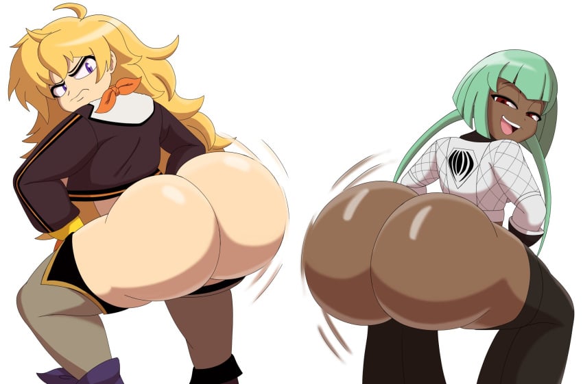 angry big_ass dat_ass emerald_sustrai exhibitionism exposed_ass exposed_butt female jiggle jiggling_ass mechspazer rwby shaking shaking_ass shaking_butt showing_ass tagme twerk twerking twerking_position yang_xiao_long