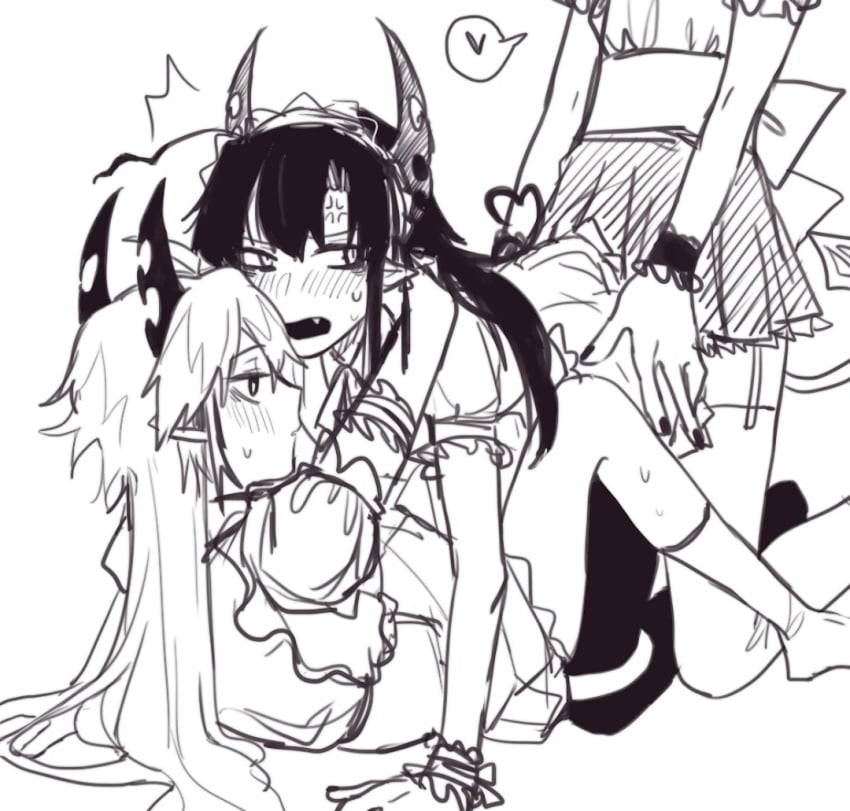 3boys crossdressing demon demon_boy demon_horns funamusea incest ivlis licorice_(funamusea) ljy970310 love_train penetrating_while_penetrated penetration_from_behind satanick tagme the_gray_garden threesome