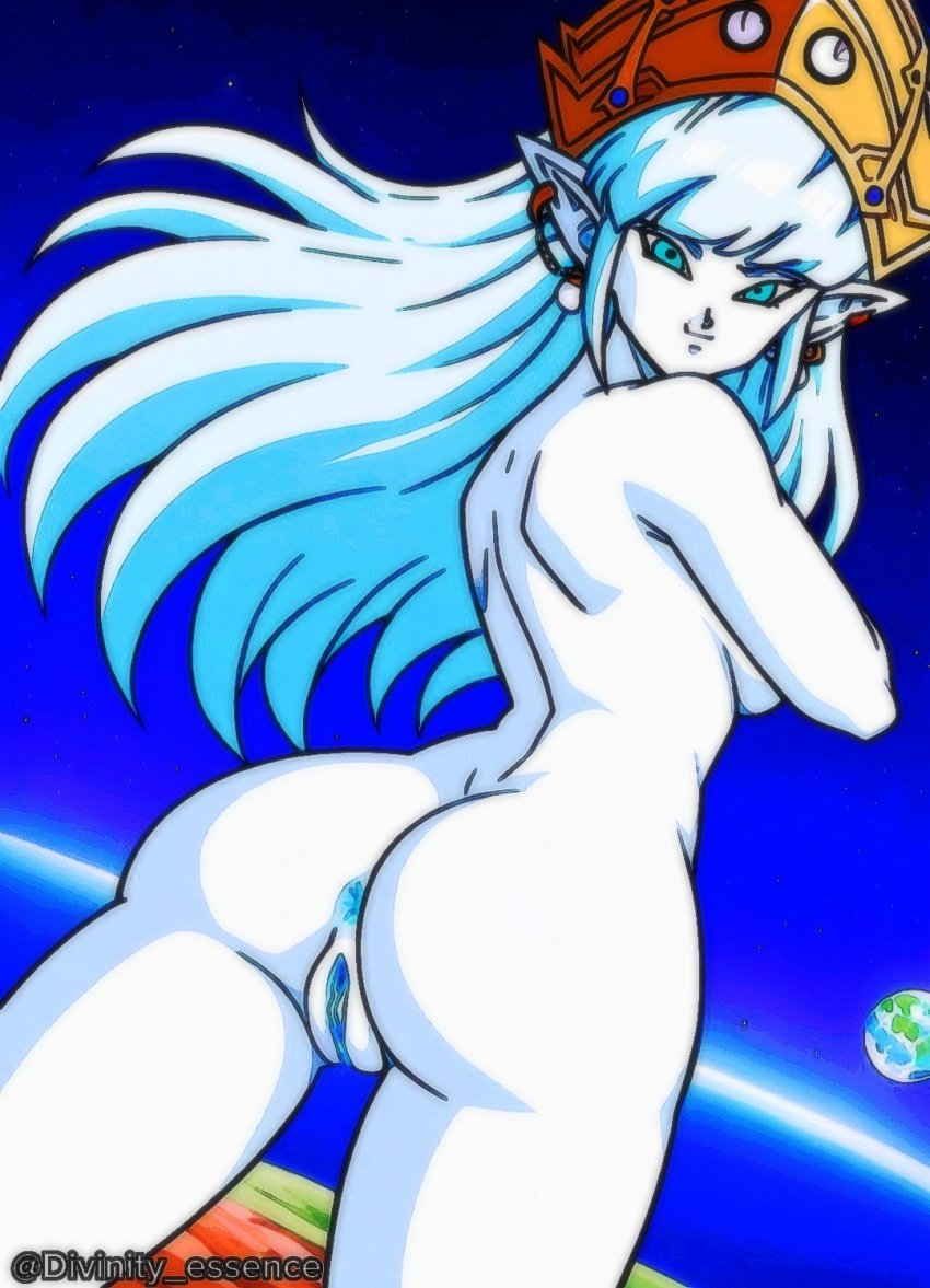 aeos agios ai_generated aios aiosu blue_body blue_eyes blue_hair divinity_essence dragon_ball dragon_ball_heroes goddess ladyaeos perfect_body pointy_ears super_dragon_ball_heroes supreme_kai_of_time time_power_unleashed_form time_power_unleashed_form_(dragon_ball)