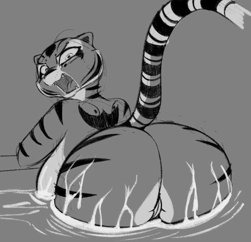 dat_ass huge_ass kung_fu_panda looking_at_viewer looking_back master_tigress seiiartworks tigress