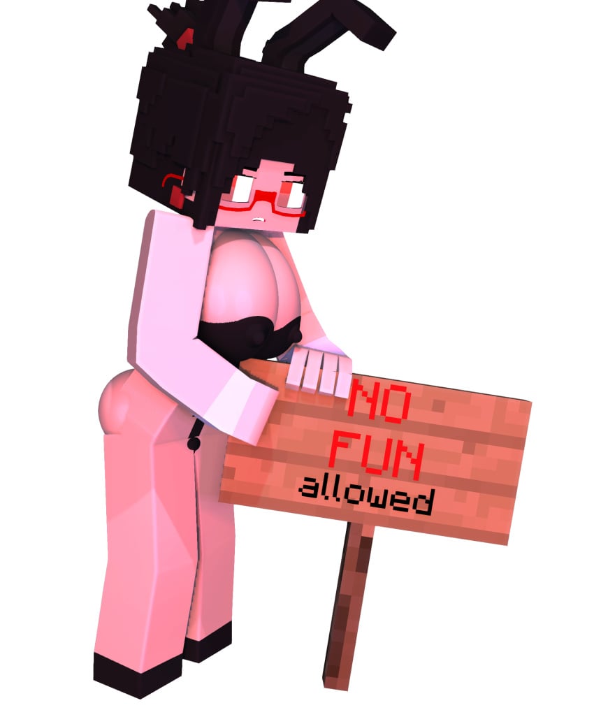 3d angry ashley_succubi character female glasses meme minecraft playboy_bunny rabbit_girl red_eyes succubus tagme