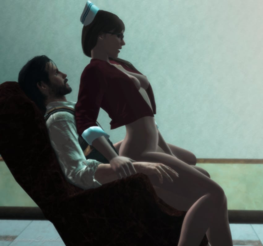 1boy 1girls 3d absurd_res ambiguous_penetration arched_back areolae bottomless breasts brown_hair clothing cowgirl_position duo exposed_breasts female glasses hair highres imaginarydigitales male nipples penetration reverse_cowgirl_position sebastian_castellanos sex sitting small_breasts straight tatiana_gutierrez the_evil_within the_evil_within_2 video_games