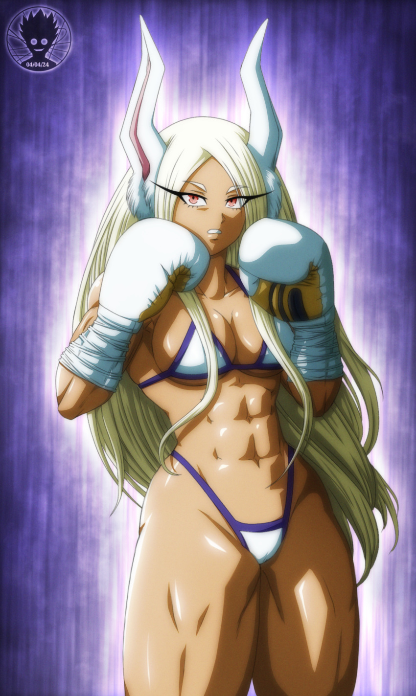 1girls abs alternate_costume alternate_version_at_source alternate_version_available artist_logo artist_name artist_signature ass big_ass big_breasts big_butt big_thighs bikini bikini_bottom bikini_top boku_no_hero_academia box boxing boxing_gloves breasts bunny_ear bunny_ears bunny_girl bunnygirl curvaceous curvaceous_body curvaceous_female curvaceous_figure curvaceous_hips curvaceous_thighs curves curvy curvy_ass curvy_body curvy_female curvy_figure curvy_hips curvy_thighs d: dark-skinned_female dark_skin date dated female female_abs female_focus female_human female_on_top female_only hair_over_breasts hourglass_figure long_hair long_hair_female looking_at_viewer looking_pleasured mirko miruko muscle muscles muscular muscular_arms muscular_female muscular_legs muscular_thighs my_hero_academia patreon patreon_reward patreon_username purple_background red_eyes red_eyes_female round_ass round_breasts round_butt rumi_usagiyama shiny shiny_ass shiny_breasts shiny_butt shiny_clothes shiny_hair shiny_skin shiny_thighs solo solo_female solo_focus sports_tape superheroine suture_art tan-skinned_female tan_body tan_skin tanned tanned_female tanned_girl tanned_skin thick thick_ass thick_body thick_breasts thick_hips thick_legs thick_lips thick_thighs thong thong_bikini thong_panties usagiyama_rumi voluptuous voluptuous_female watermark white_bikini white_bikini_bottom white_bikini_top white_boxing_gloves white_hair white_hair_female white_tape