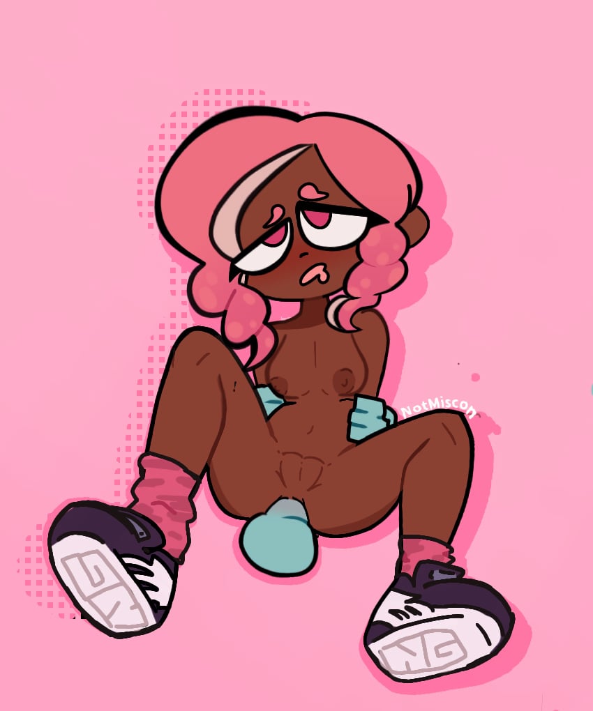 ahe_gao anal_sex artist_request black_girl cherry(splatshorts) dark-skinned_female fan_character fanart julie_ghouls looking_pleasured naked nude nude_female octoling pink_eyes pink_hair splatoon splatoon_3 splatshorts tiktok youtube