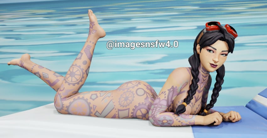 beach big_breasts fat_ass feet feet_up fortnite images_nsfw jules_(fortnite) tattoos