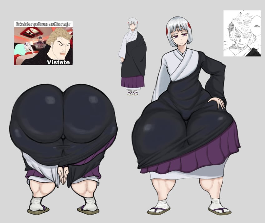 1boy buldge curimomo femboy hakari_kinji huge_ass huge_thighs jujutsu_kaisen motoanexo rule_63 uraume