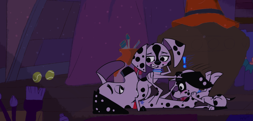 ! 101_dalmatian_street 101_dalmatians 2019 animal_genitalia animal_penis ball blush brother brother_and_sister canid canine canine_penis canis collar cunnilingus dalmatian dee_dee_(101_dalmatians) disney dizzy_(101_dalmatians) domestic_dog dylan_(101_dalmatians) fellatio female feral group group_sex hi_res incest knot looking_pleasured male mammal open_mouth oral penile penis saliva sex sibling sister spots straight tennis_ball threesome vaginal_penetration whitewolf20xx young