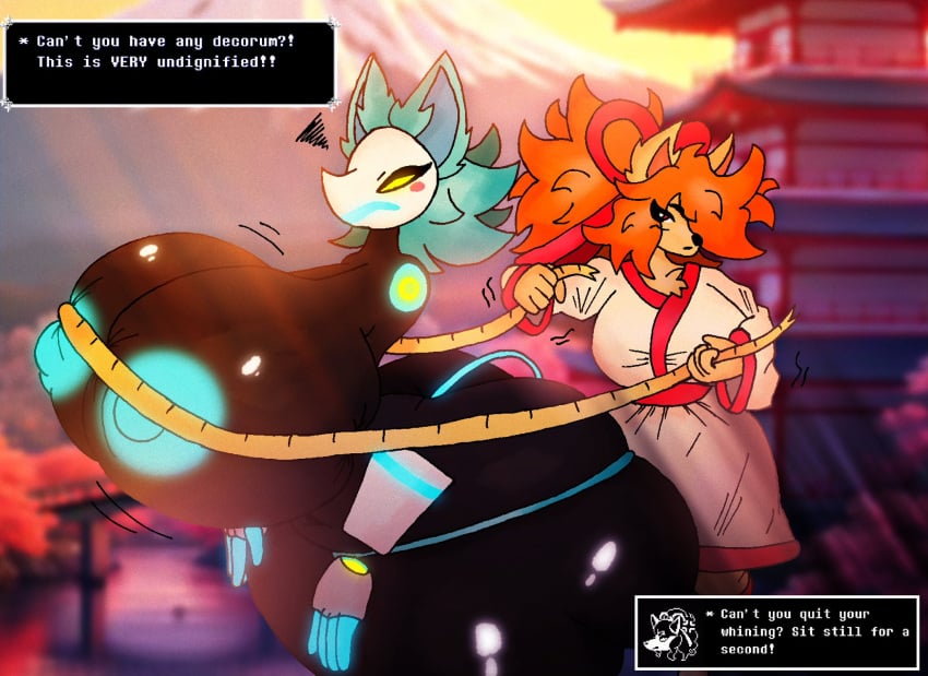 1girl 1girls breasts cat_ears ceroba_ketsukane curvy deltarune female furry legs spindastruck tagme tasque_manager tasque_manager_(deltarune) thick_thighs tight_clothing voluptuous voluptuous_female yellow_eyes