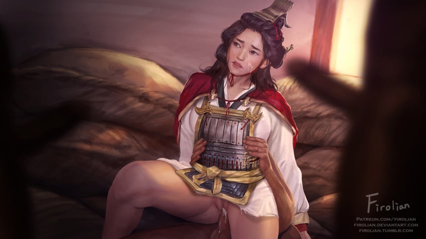 1girls 3boys ancient ancient_china china chinese_clothes chinese_history clothing cum cum_in_pussy cum_inside defeated duo east_asian_clothing enslaved_royal far_eastern_history female firolian game_over history long_hair male medieval medieval_china medieval_history multiple_boys national_personification partial_male penetration penis princess public_domain pussy rape royalty sex sex_slave slave slave_girl slavegirl spoils_of_war straight sun_ren total_war total_war:_three_kingdoms vaginal_penetration