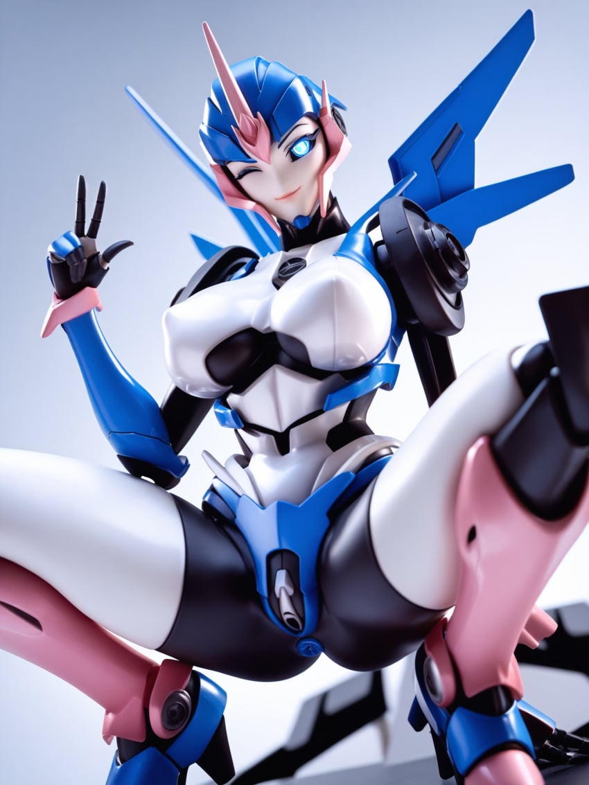 1girls 1robot_girl 3d ai_generated anus arcee arcee_(prime) autobot big_breasts blue_eyes cybertronian female female_autobots female_only figurine heeled_feet huge_breasts large_breasts nipple_bulge peace_sign pokies pussy robot robot_anus robot_genitalia robot_girl robot_humanoid robot_pussy solo squatting thick_thighs transformers transformers_prime unknown_artist v_sign vagina wink winking winking_at_viewer