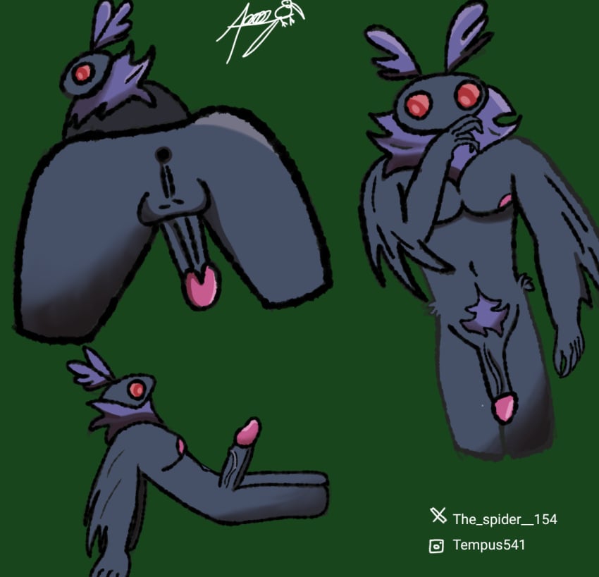 1boy american_mythology anthro big_penis cryptid cryptozoology femboy folklore furry monster mothman mythology north_american_mythology public_domain urban_legend