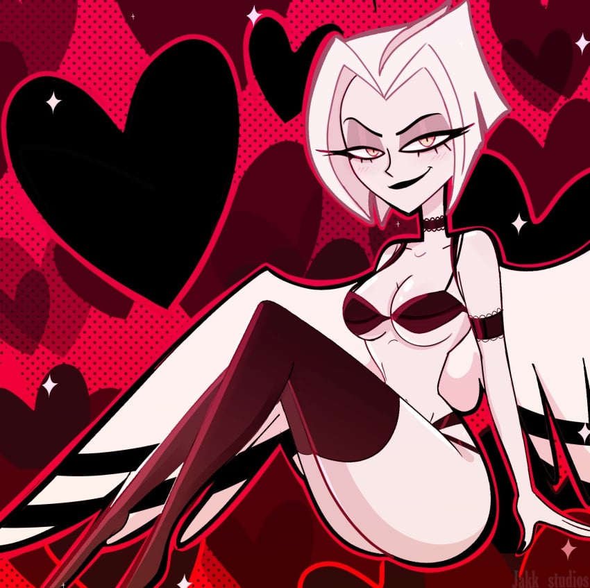 angel angel_humanoid female_only hazbin_hotel lingerie lute_(hazbin_hotel) official_art tagme