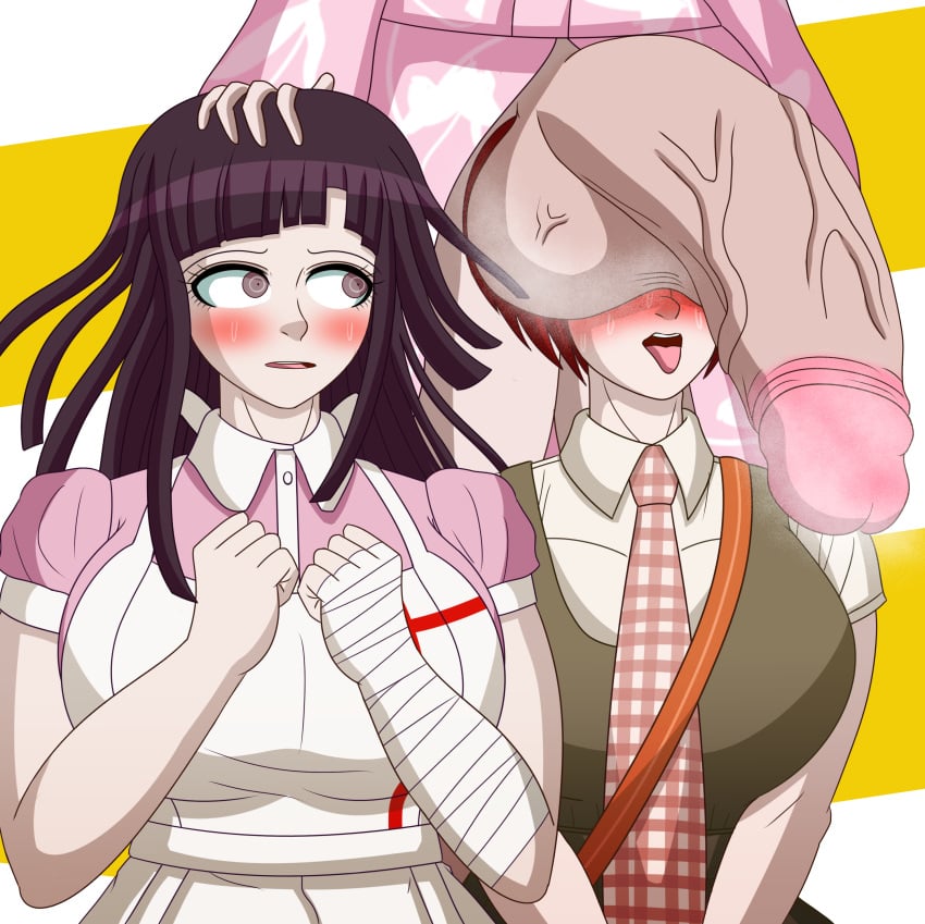 1futa 2girls ball_sniffing big_breasts cock_on_face danganronpa danganronpa_2:_goodbye_despair danganronpa_3 eroticaquatic freckles freckles_on_face fully_clothed futa_on_female futanari hand_on_head hyper_penis koizumi_mahiru long_hair musk musk_clouds musky_balls musky_cock nurse photographer purple_eyes purple_hair red_hair saionji_hiyoko self_upload shocked shocked_expression short_hair smell sniffing these_aren't_my_glasses tie tongue_out tsumiki_mikan watching yukata