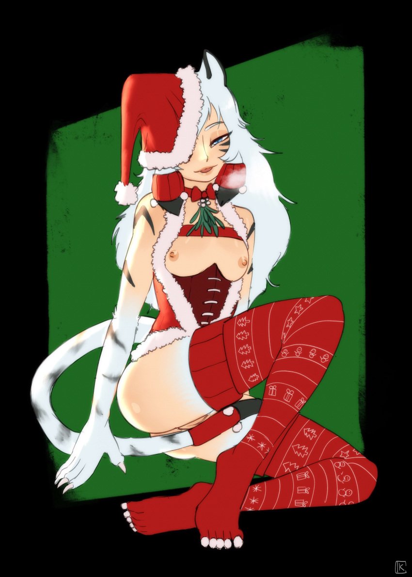 breasts catgirl christmas dress_up krimson_karma lingerie pussy suphia_(tensei_shitara_slime_datta_ken) tensei_shitara_slime_datta_ken