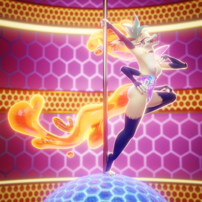 1:1 3d_(artwork) 4_arms annoad anthro arthropod bee breasts canid canid_demon canine dancing demon digital_media_(artwork) disco_ball eyelashes female food fox hand_on_hip hellhound helluva_boss hi_res honey_(food) hybrid hymenopteran insect_wings insects long_eyelashes mammal medium_breasts multi_arm multi_limb mythological_canine mythological_creature mythology nipples nude nude_anthro nude_female open_mouth open_smile pinup pole pole_dancing pose queen_bee-lzebub_(helluva_boss) sharp_teeth smile solo stripper_pole tail teeth translucent translucent_belly wings