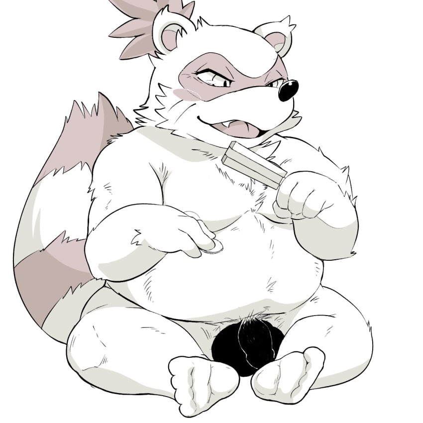 1:1 2019 anthro balls belly canid canine cute_fangs flaccid hi_res humanoid_hands humanoid_penis hysk male male_only mammal moobs nipples overweight overweight_male penis raccoon_dog sengoku_puzzle sitting solo tanuki tokugawa_ieyasu