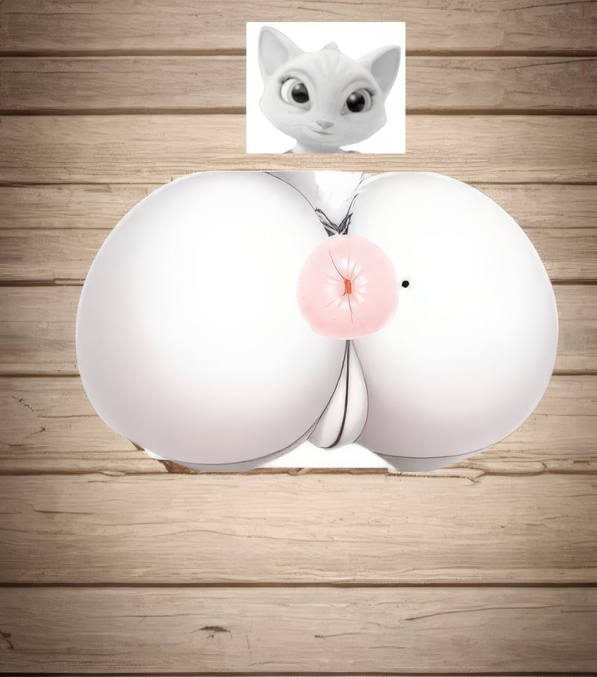 1female 1girls absurd_res ai_assisted ai_generated anthro anus anus_cutout anus_focus ass ass_focus asshole beauty_mark big_anus big_ass big_butt birthmark buttocks cute donut_anus dreamworks dulcinea eyes face felid feline female female_only fur girl highres mammal mouth netflix nose panties pink_anus portrait puss_in_boots_(dreamworks) pussy pussy_visible pussy_visible_through_panties shrek_(series) stuck_in_wall tail tail_up the_adventures_of_puss_in_boots thick_ass thong through_wall vagina wall white_fur wood wooden_wall