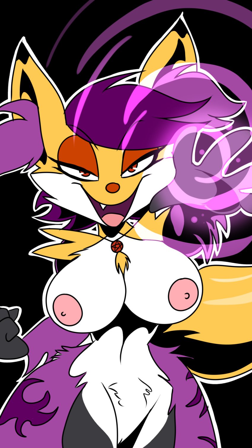 1girls alternate_color anthro anthrofied aura bedroom_eyes big_breasts big_ears breasts canine delphox female female_only fox fur furry half-closed_eyes hi_res howlingmadfoxhatter hypnosis hypnotizing_viewer jewelry looking_at_viewer magic magic_user mammal mind_control necklace nintendo nipples nude original_character pokémon_(species) pokemon pokemon_xy seductive thick_thighs vanessa_dahlink video_games wide_hips witch