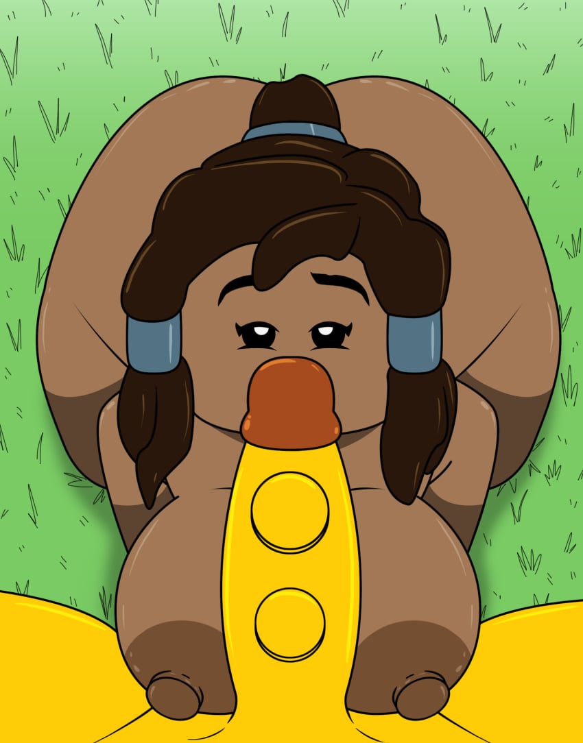 1boy 1girls alternate_version_available areolae ass ass_visible_from_the_front avatar_legends big_ass big_breasts big_penis black_eyes breasts brown_hair dark-skinned_female dark_skin doll_joints dumptruck_ass eyes_half_open female fortnite grass hair_tie huge_ass imminent_oral joints korra large_breasts lego lego_fortnite legs_apart looking_at_viewer looking_up male male/female nickelodeon nipples on_all_fours on_knees outdoors penis penis_awe penis_on_breast penis_on_breasts penis_on_face ponytail pov seductive sidelocks the_avatar the_legend_of_korra thick_thighs tied_hair water_tribe yellow_skin