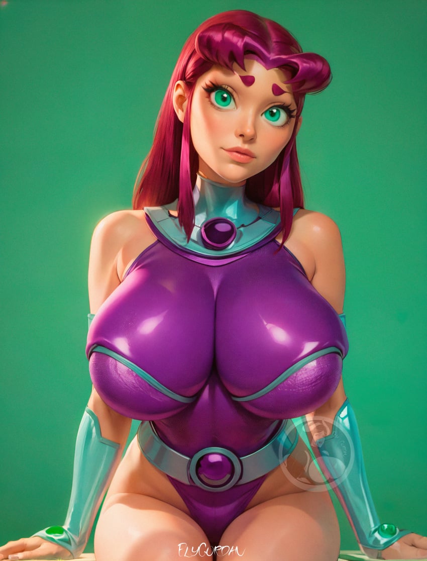 ai ai_generated artist_request commission dc dc_comics elygordan elygordanart gigantic_ass gigantic_breasts gigantic_butt gigantic_nipples green_eyes huge_ass huge_breasts huge_butt huge_nipples latex looking_at_viewer nsfw nsfwworks.ia patreon starfire starfire_(teen_titans) teen_titans