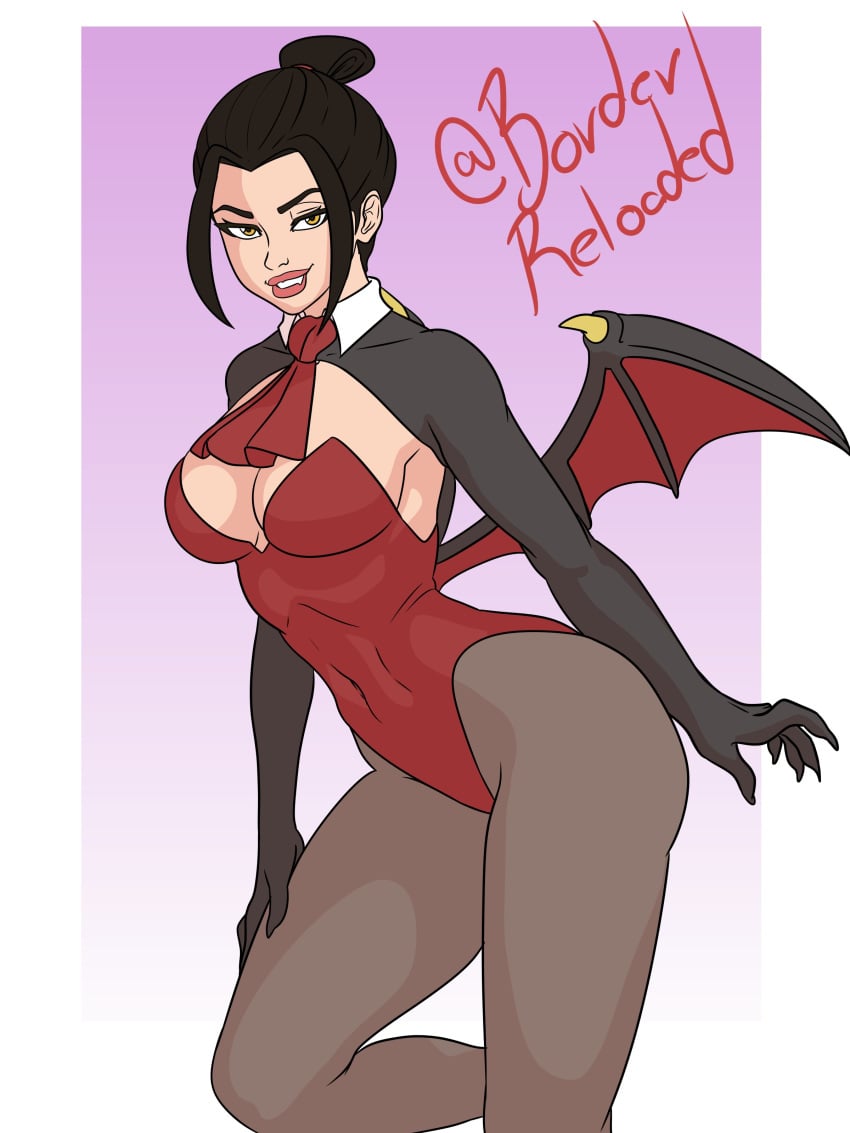 1girls avatar_legends avatar_the_last_airbender azula borderreloaded succubus_costume wings