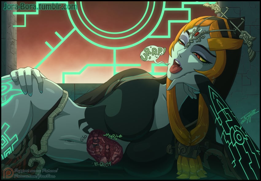 2018 5girls breasts burp clothing deviantart eating giantess hena ilia inside inside_view internal internal_view interspecies jorabora lips macro midna multiple_girls nintendo oral oral_vore princess_zelda size_difference smaller_female stomach swallowed_whole swallowing text the_legend_of_zelda twili_midna twilight_princess url vore watermark x-ray zelda_(twilight_princess)