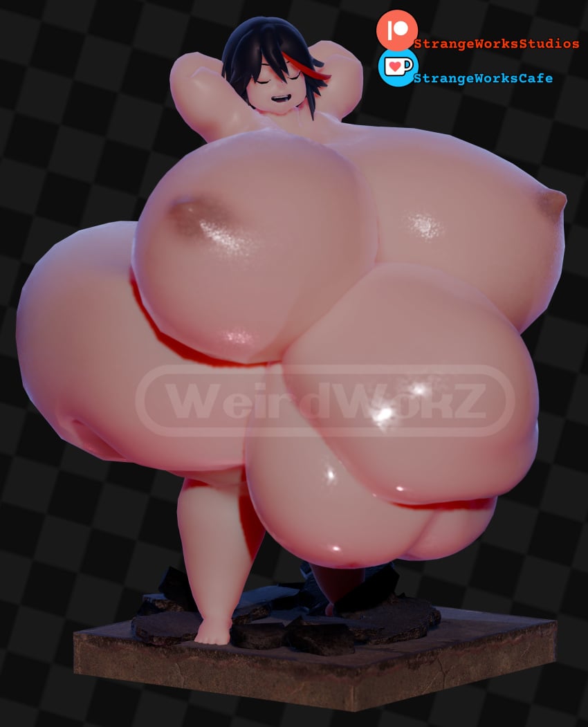 1girls 3d 3d_model 3d_render after_vore bbw black_hair blue_eyes huge_belly hyper hyper_ass hyper_breasts kill_la_kill matoi_ryuuko mrweirdworkz multiple_prey stomach_bulge studio_trigger tagme vore vore_belly weirderworkz