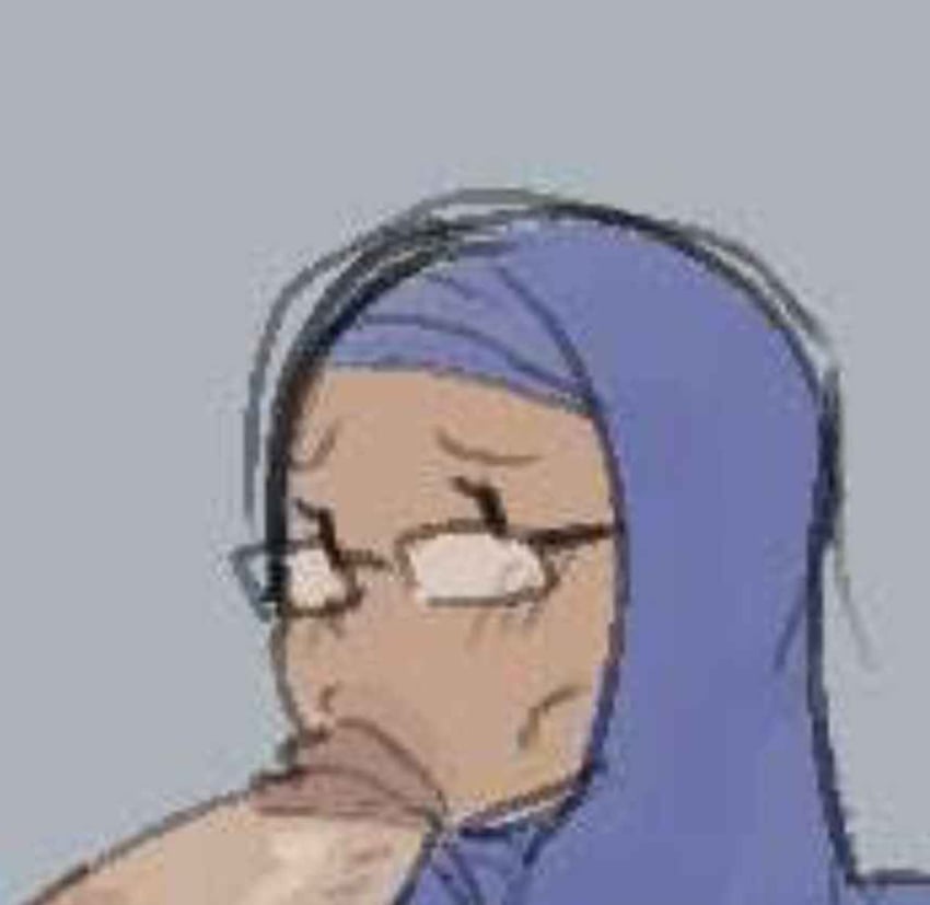 1boy 1boy1girl 1girls big_penis blowjob blue_background cock cropped dark-skinned_female dark-skinned_male dark_skin dick female glasses hijab incest lewdicrousart mommy mother oc older_female oral parent_and_child penis son sucking sucking_penis younger_male